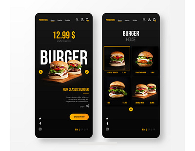 Food App app design app ui design design fast food food food app food app design graphic design ui ux design website design