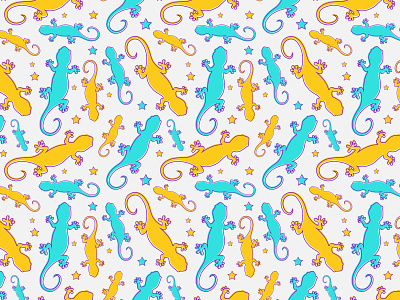 Hippie gecko classic vector seamless repeat pattern animal fiverr freelancer gecko graphic design hippie illustration pattern design repeat patterns seamless pattern textile pattern vector vector pattern
