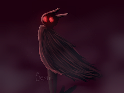 Mothman art drawing illustration