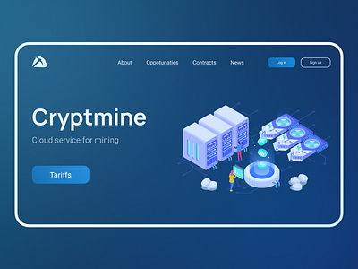 Cryptmine Web bitcoin crypto mining services ui ux web web design