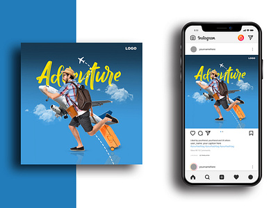 Social Media Poster Design | Adventure. adventure poster design banner design design graphic design md rashed modern poster design social media post design