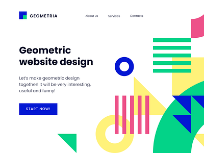 Geometric design design ui ux vector web designe