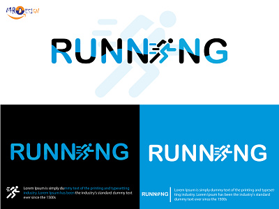 Running Logo. 3d animation branding graphic design logo logo design logo3d logo minimal logo minimalist logo moscot logo motion graphics ui unique logo