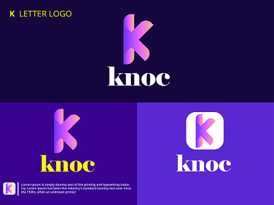 K Letter Logo. 3d animation branding design graphic design illustration logo logo design luxury logo minimal logo minimalist logo motion graphics ui unique logo vector
