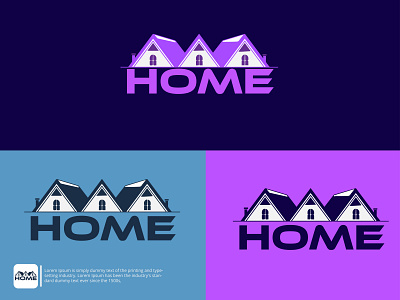 HOME LOGO. 3d animation branding design graphic design illustration logo motion graphics ui vector