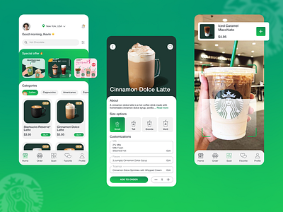 Starbucks App Redesign adobe app cafe coffee concept delivery design figma food mobile mobile app shop starbucks ui ux uxui
