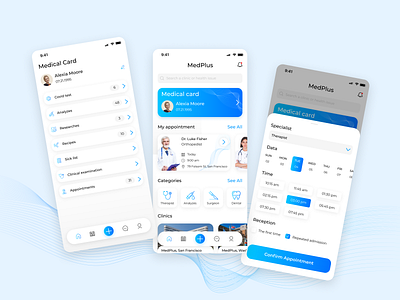 Medical App – Health service app branding doctor graphic design health healthcare interface medical medicine mobile mobile app mobile design patient uxui wellness