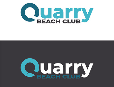 LOGO FOR QUARRY BEACH CLUB branding design logo