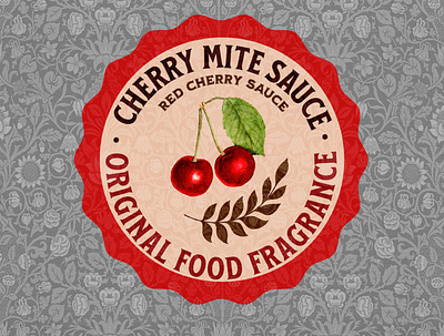 Cherry mite sauce sticker demo product label sticker