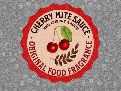 Cherry mite sauce sticker demo product label sticker