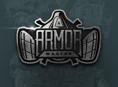 ARMOR MASTER logo branding design logo logotype logo workshop typography vector