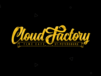 CLOUD FACTORY first prototype logo branding calygraphy design lettering logo logotype logo workshop typography vector