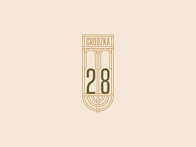 Grodzka 28 Apartments apartment branding gold green logo logotype luxury menorah old city real estate