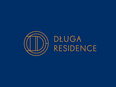 Długa Residence apartment art deco branding gold logo logotype luxury monogram logo old city prestige realestate