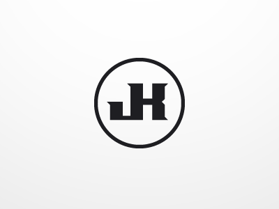 JK - personal identity black circle j jk k logo monogram