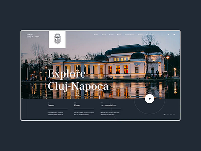 Explore Cluj Website Concept animation branding city clean cluj desktop discover elegant loading romania transition ui ux web website