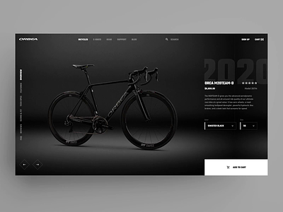 ORBEA Bike Webshop Concept animation bicycle bike black clean dailyui dailyui 012 dark detail ecommerce online shop online store orbea product smooth transition ui ux web webshop