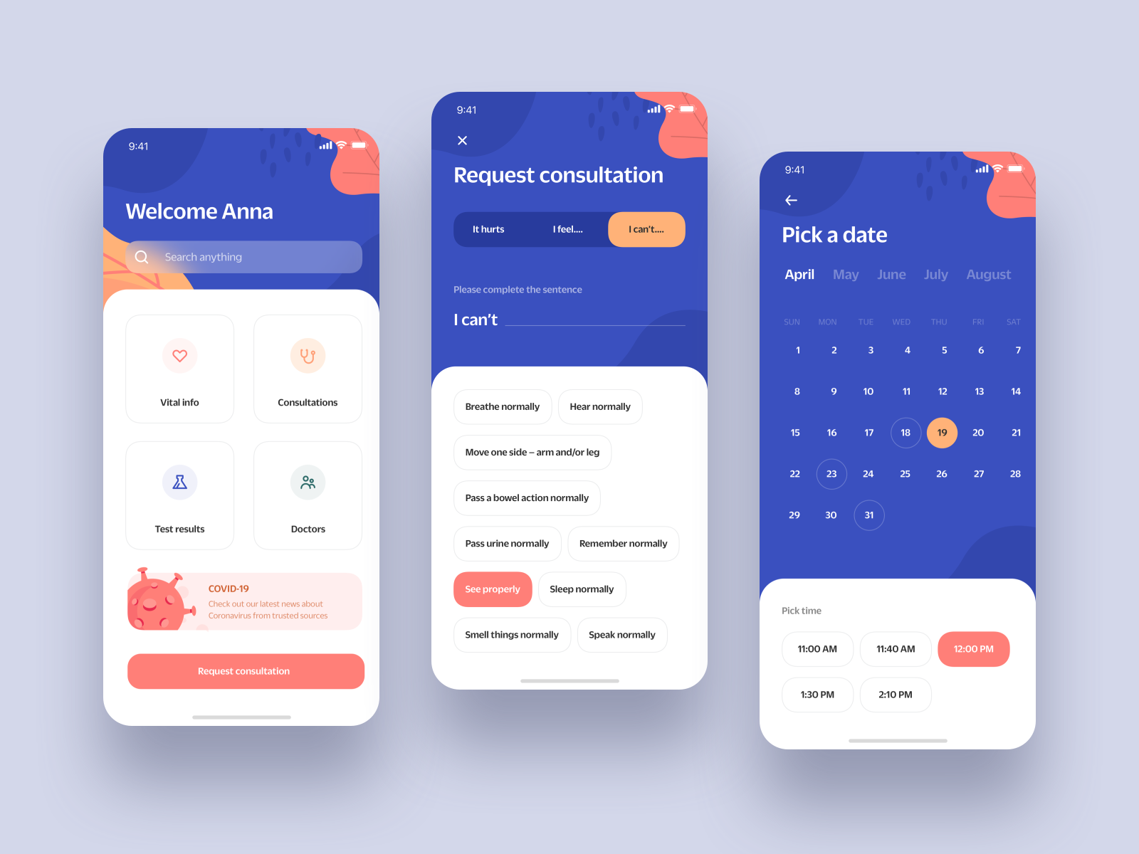 Medical Booking App Concept by Barna Erdei for Halcyon Mobile on Dribbble