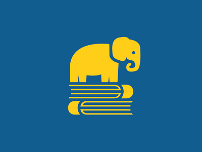 Private school logo concept blue book brasov education elegant elephant jules private school smart verne yellow