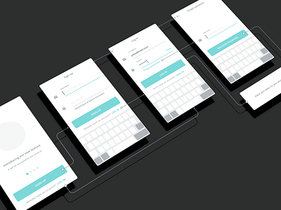 Authentication wireframes flow ios onboarding password prototype sign tips ui up ux uxdesign wireframe