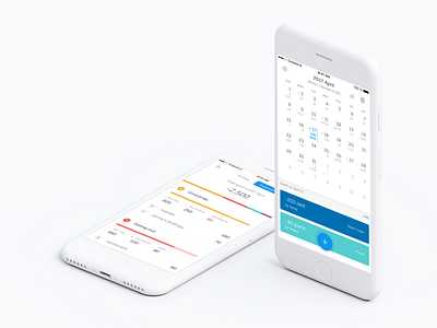 Dollarbird iOS calendar clean collaborative expense family finance ios management personal tracker ui ux