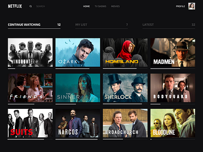 Netflix Redesign Concept by Barna Erdei for Halcyon Mobile on Dribbble