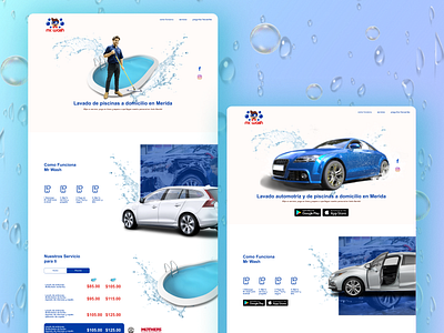 Mr car wash :) design icon illustration typography ui uiux ux vector washing website web design
