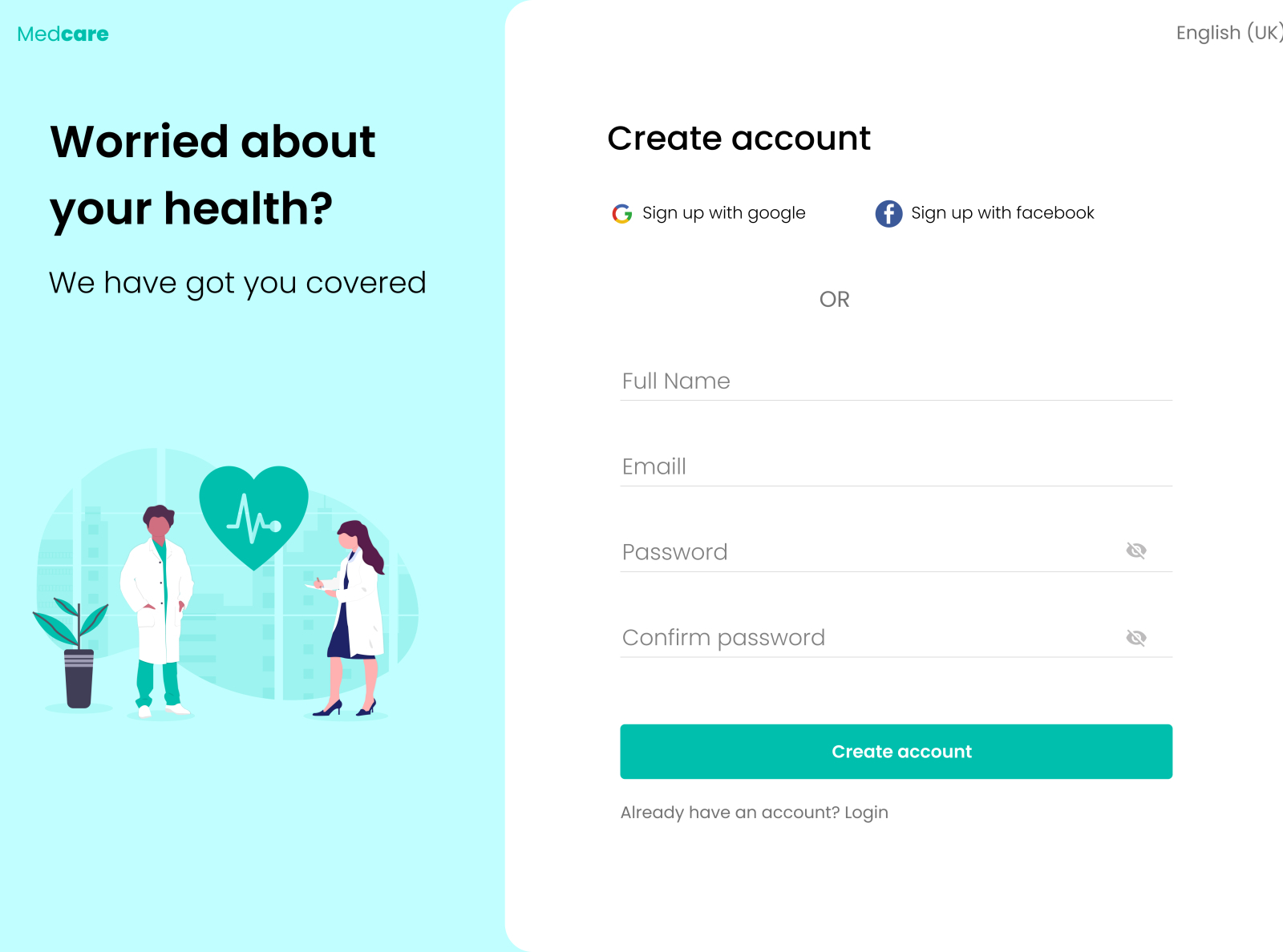 online-health-care-sign-up-page-by-logesh-on-dribbble