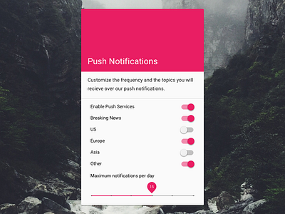 Daily UI :: 007 | Settings 007 card clean dailyui flat material material design settings ui