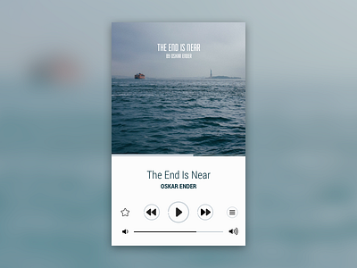 Daily UI :: 009 | Music Player 009 card clean dailyui flat light music player ui