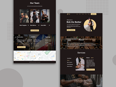 Barbershop Website Design ui uidesign ux webdesign website websitedesign