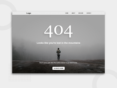 404 Page - Daily UI #008 dailyui design errorpage ui uidesign ux webdesign