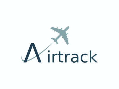 Airtrack - Airline Logo air airline branding fly illustration logo logo challenge plane sky ui uidesign