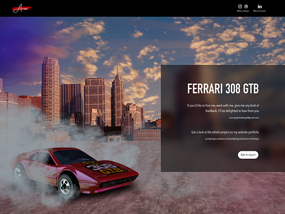 Ferrari 308 GTB - Illusioni Nel Tempo 3d art affinity photo blender car design digitalart ferrari graphic design graphicdesign photo photography portfolio red render skyline vintage visual design wallpaper