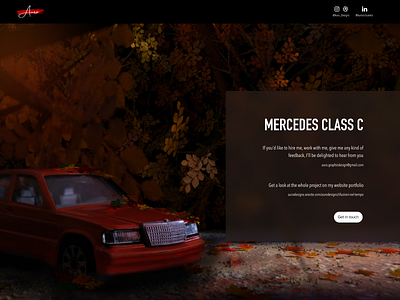 Mercedes Class C - Illusioni Nel Tempo 3d 3d art 3d composition affinity photo autumn blender car design fall graphic design graphicdesign mercedes mercedes class c orange photo photography render vintage visual design wallpaper