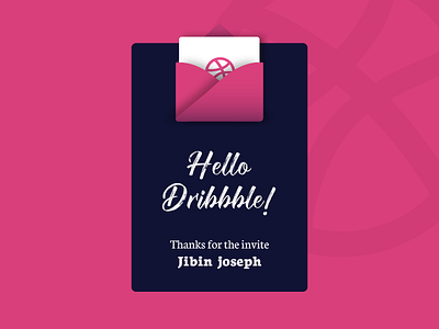 Hello Dribbble debutshot firstshot hello invitation thanks