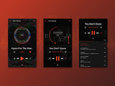 music player_app ui/ux app concepts design exploring ideas mobile music ui ux web