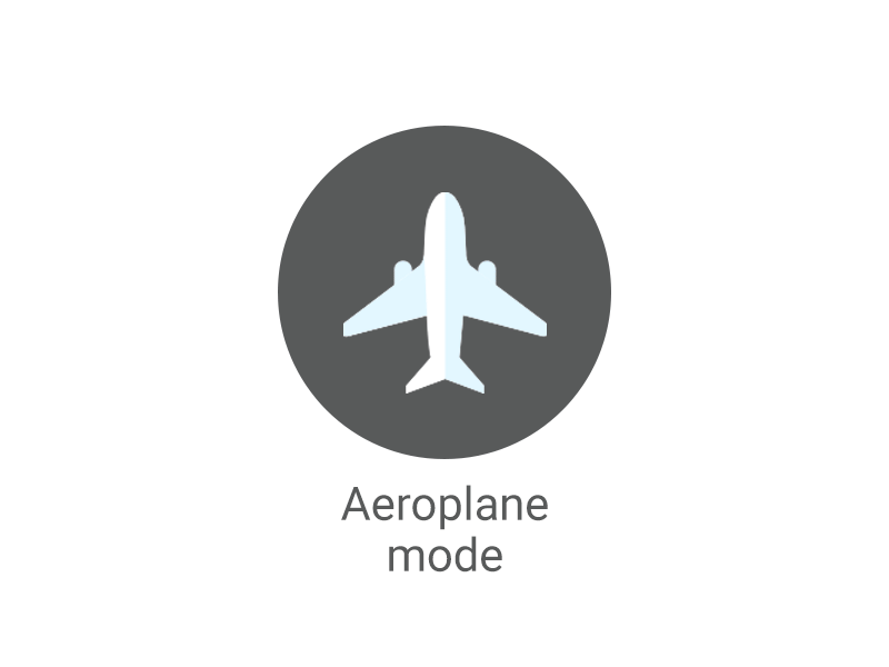 Aeroplane Mode android clean concept creative design ideas illustration minimal mobile ui vector
