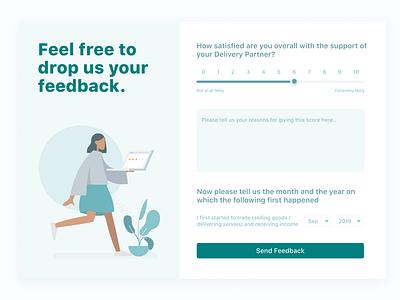 Feedback much appreciated! branding clean creative design feedback form figmadesign form illustration surveys ui uiux