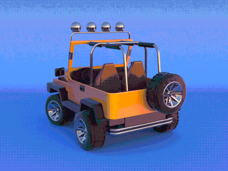 3D Jeep modeling Turnover 3dmodeling c4d illustration octanerender