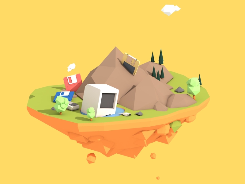 Apple Island by Hadrien Pennes on Dribbble