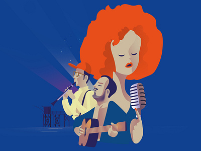 Jazz Festival Illustration astute graphics festival illustration illustrator jazz print vector
