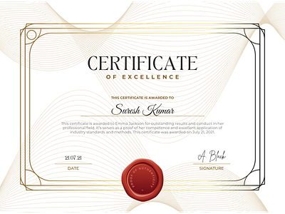 Certificate of Excellence branding design education