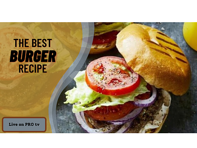 Attractive Burger Recipe thumbnail branding education graphic design thumbnail typography