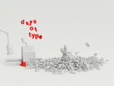 36 Days of Type 4d alphabet cinema photoshop typography