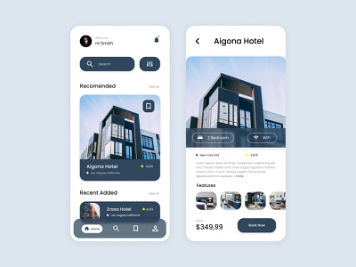 Hotel Booking - App UI D app location people service ui design