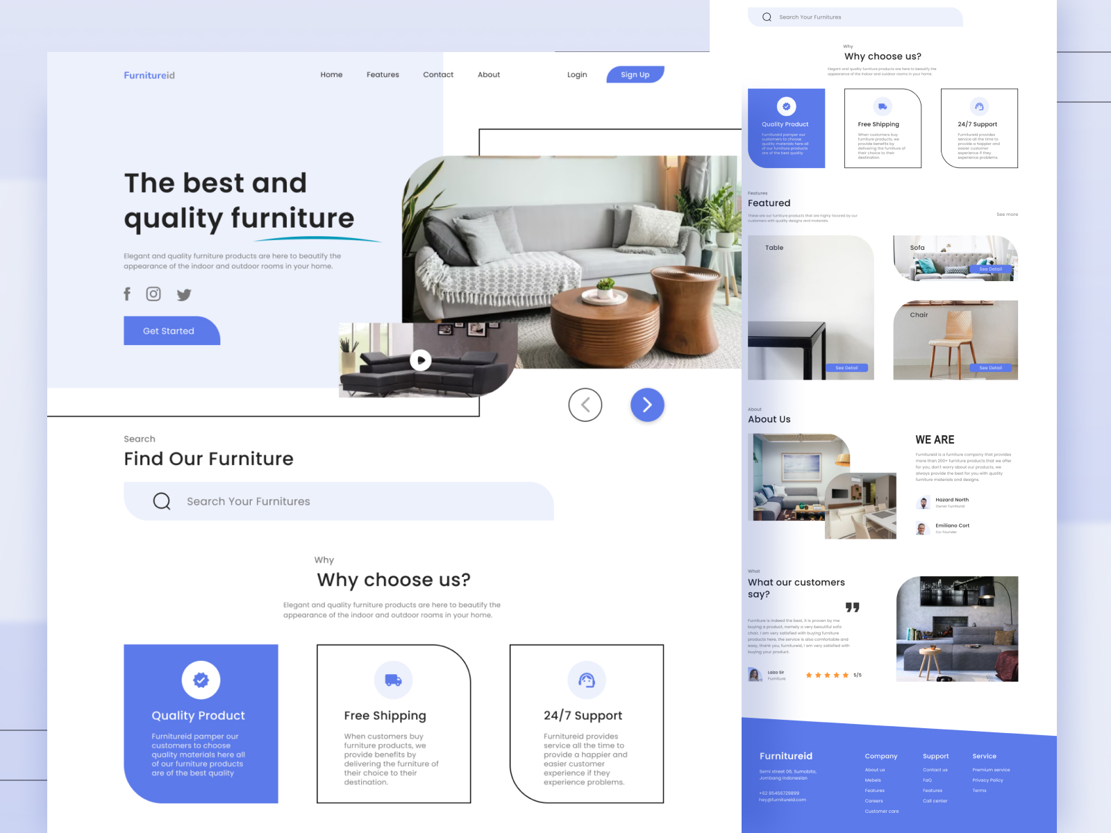 Furniture - Web Design by Fitra Purwaka on Dribbble