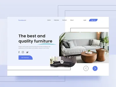 Furniture - Web Design bathroom furniture bed blue chair clean comfortable decor exterior furniture furniture web design home interior living mebel modern simple sofa table ui design web design