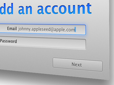Adding a New Email Account email form mac os x sign up ui