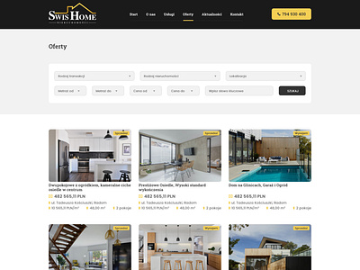 Świś Home - real estate agency real estate ui uidesign web webdesign website